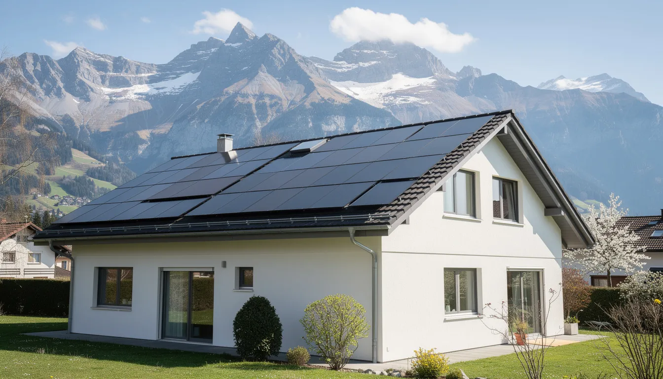 Das Bild zeigt ein Team von Fachleuten, die die Qualitätskontrolle und Überwachung einer Solaranlage auf einem Dach durchführen. Sie überprüfen die Installation und Funktionalität der Blitzschutzsysteme, um sicherzustellen, dass alle Anforderungen an Sicherheit und Qualität erfüllt sind.
